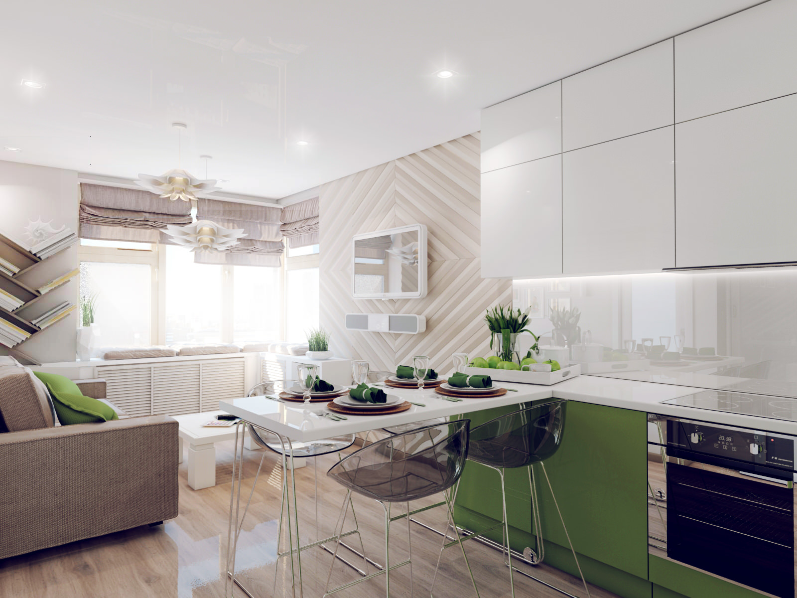 Дизайн кухни-гостиной 20 кв.м: стили, цветовое оформление и варианты отделки