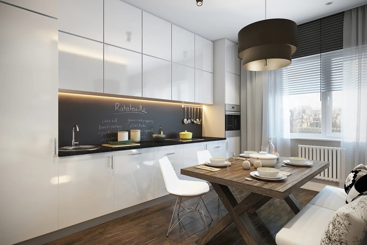 Кухня в квартире - 100 фото уютного и функционального дизайна в современном стиле (40 фото 2019г., 60 - 2020)