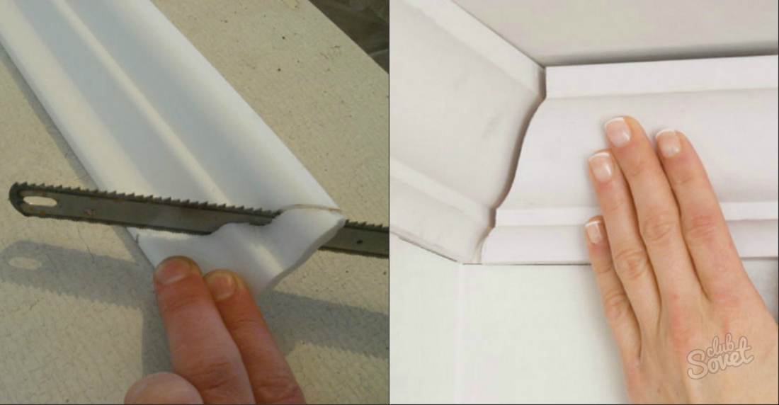Потолочный плинтус – как правильно зарезать углы потолочного плинтуса