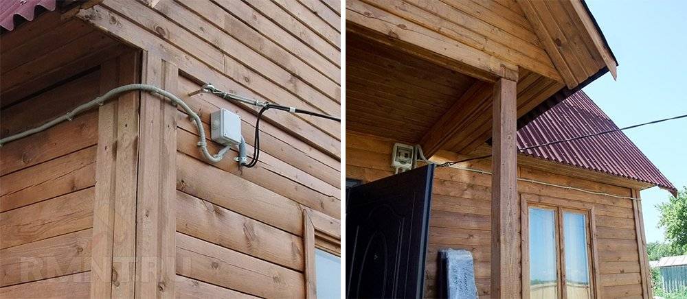Ввод электричества в деревянный дом, правила и видеоинструкция