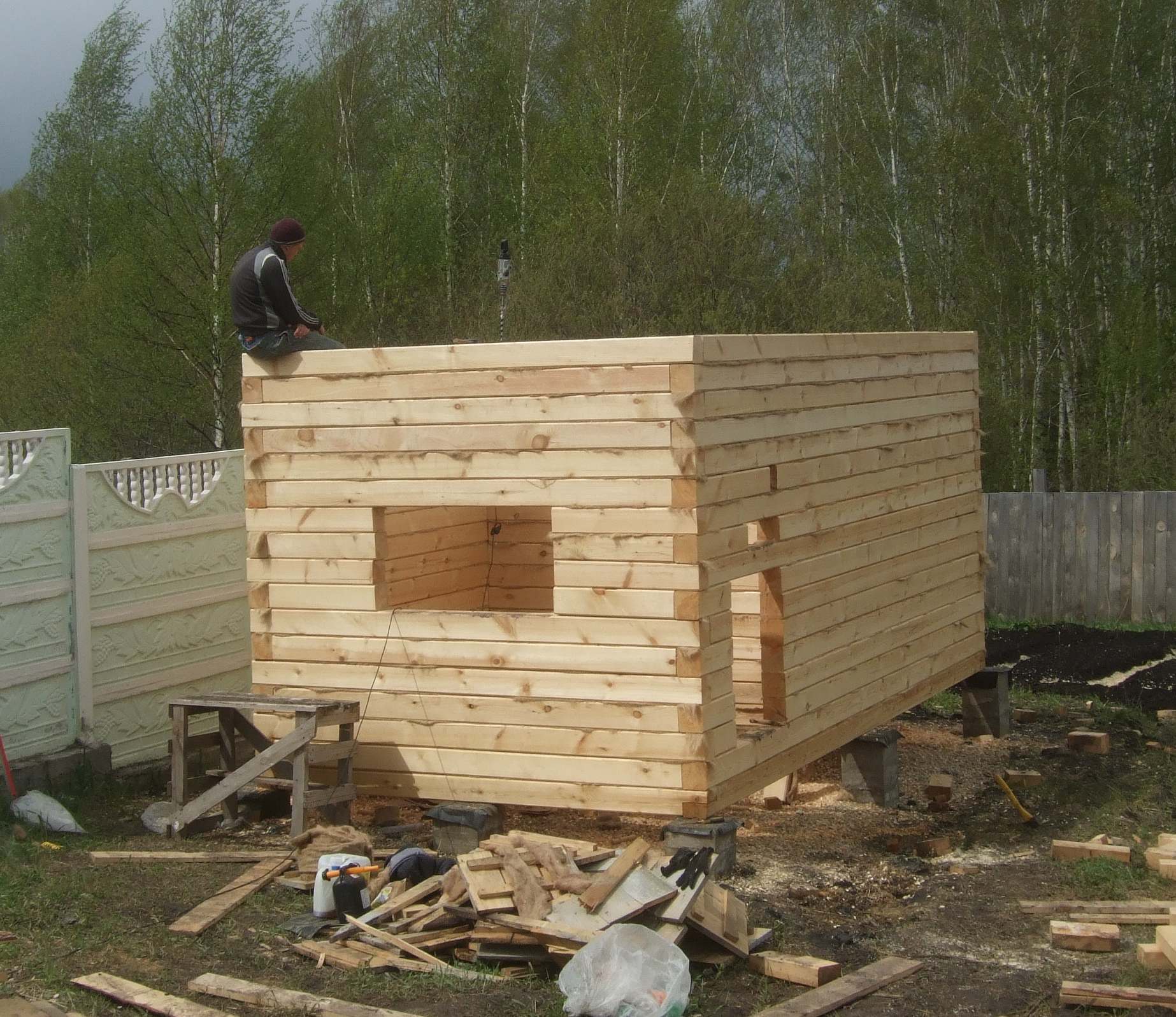 Инструкция постройки частного дома из бруса 100 х 100 мм своими руками: пошаговая инструкция +видео