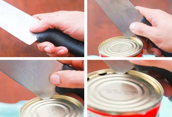 Как открыть консервную банку без открывалки: поможет нож, ложка и даже асфальт