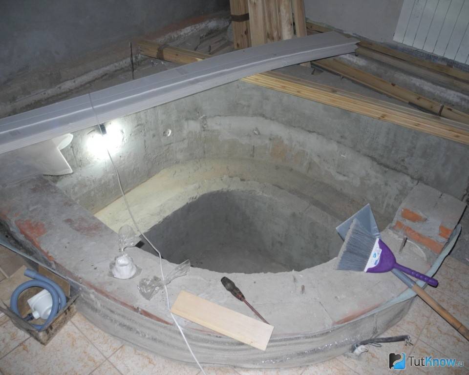 4 этапа работ по созданию ванной комнаты из бетона