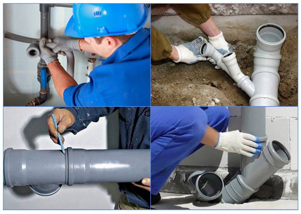 Монтаж внутренней и наружной канализации из пластиковых труб: правила и порядок проведения работ