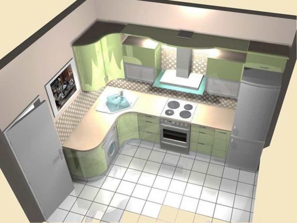 дизайн кухни 8м2 фото в панельном доме