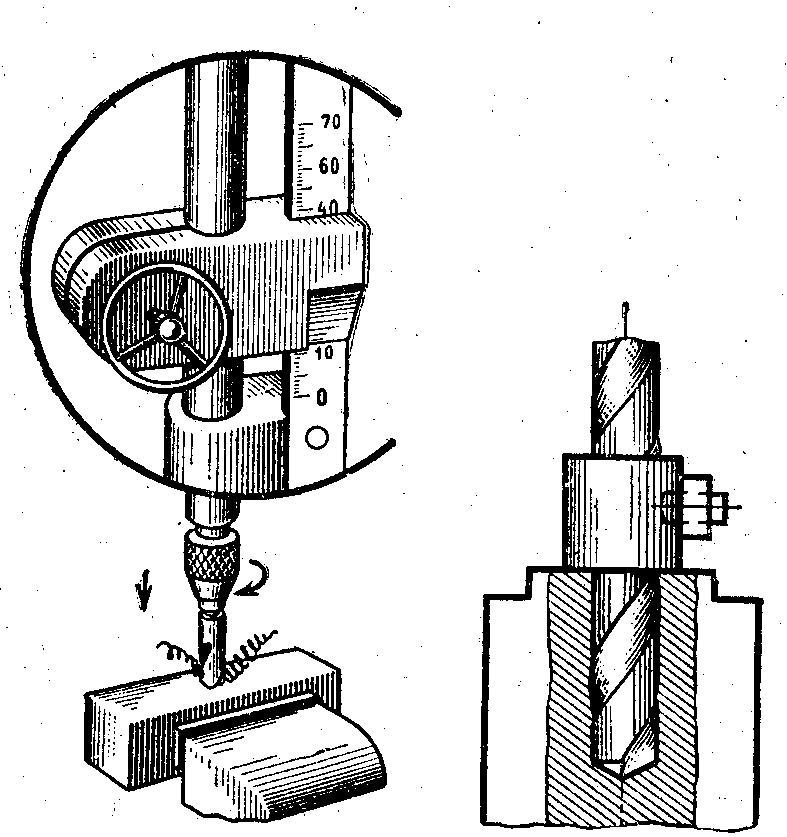 Схематическое изображение сверла