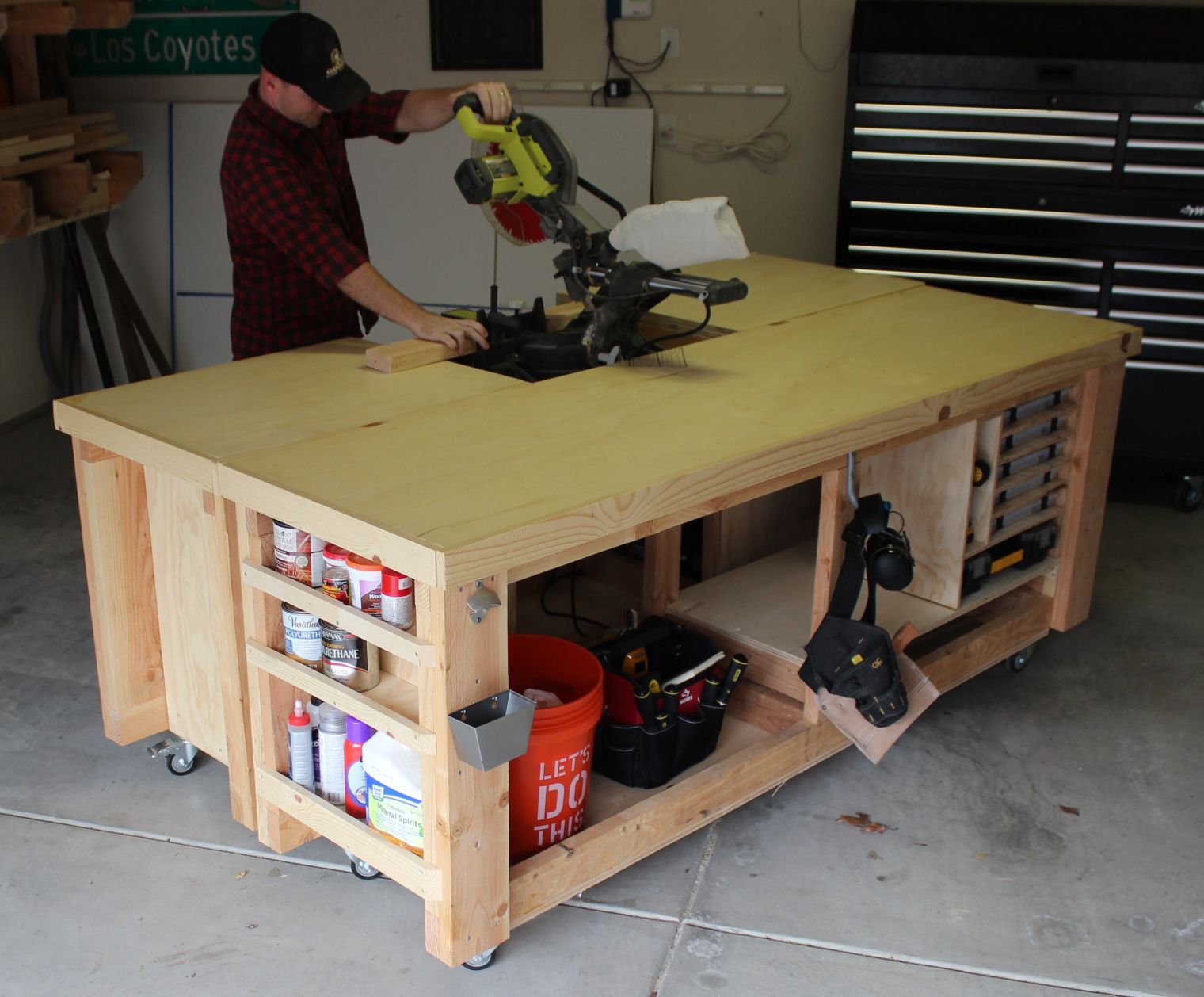 DIY workbench for Miter saw