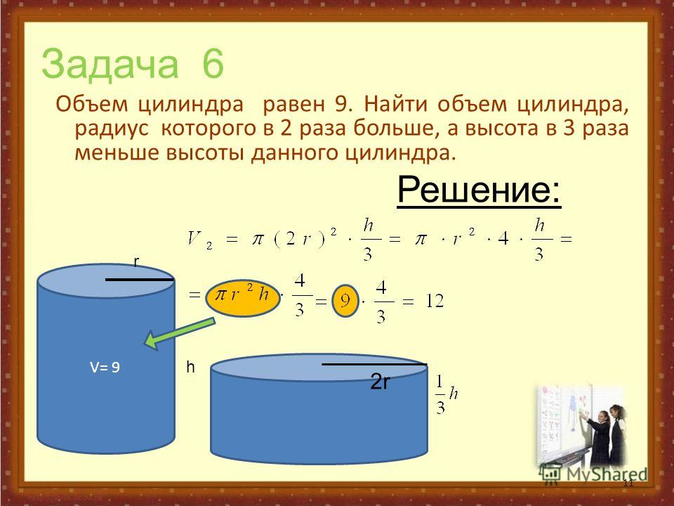 Объем цилиндра равен формула. Формула объема цилиндрического тела. Формула измерения объема цилиндра. Формула цилиндра объем в м3 через диаметр и высоту. Формула определения объема цилиндра.