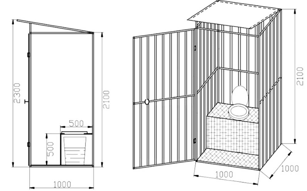 Строим туалет на даче своими руками: размеры и чертежи
