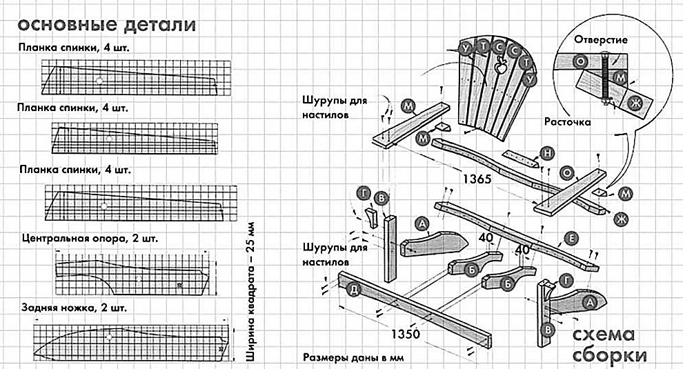 Скамейка из бревна со спинкой своими руками чертеж с размерами